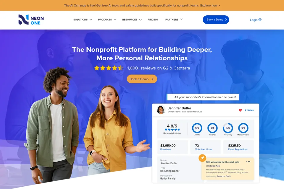 Aperçu de la landing page