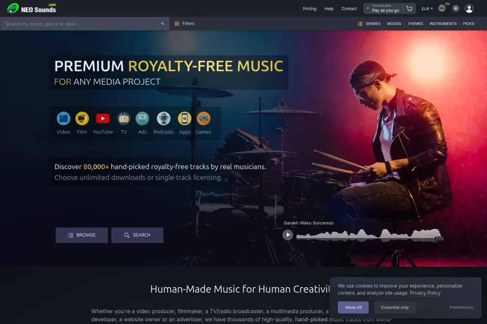 Aperçu de la landing page