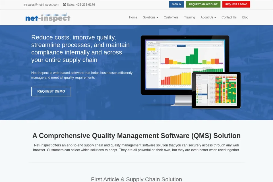 Aperçu de la landing page