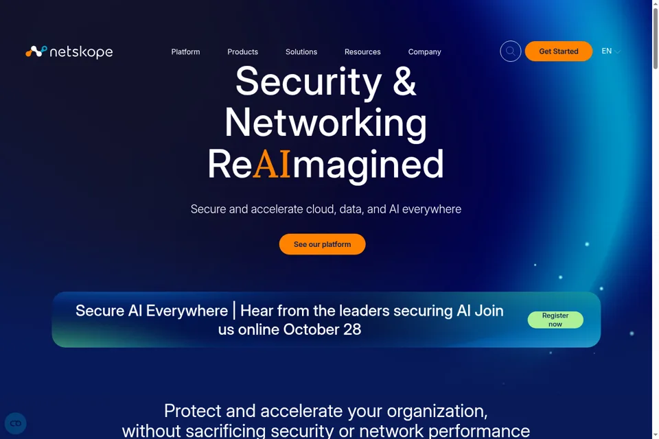 Aperçu de la landing page