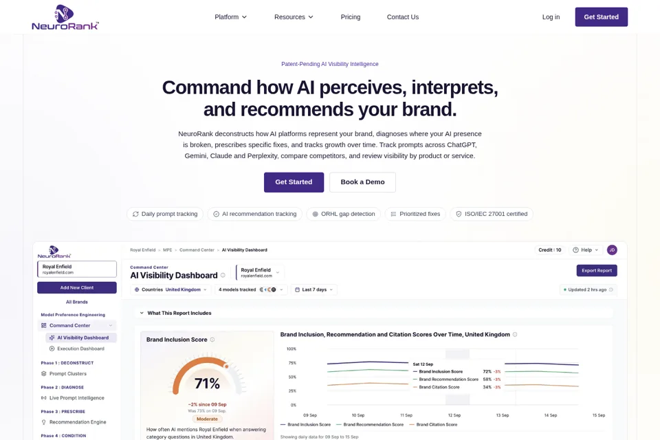 Landing page preview