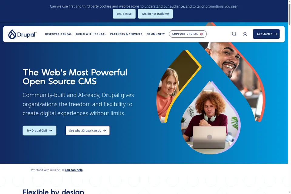 Aperçu de la landing page