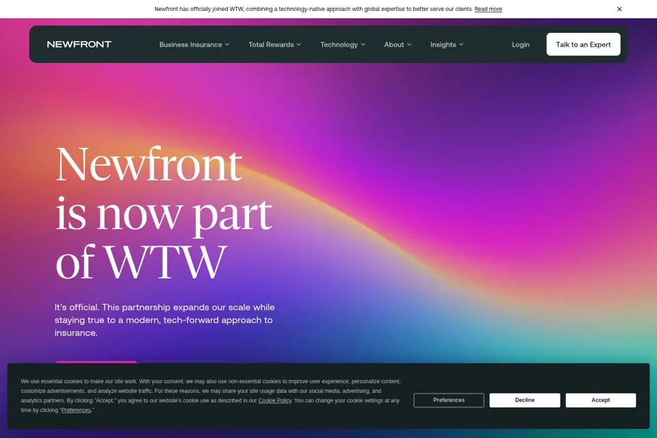 Aperçu de la landing page