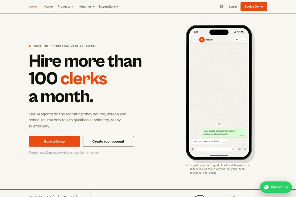 Aperçu de la landing page