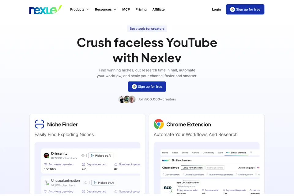 Aperçu de la landing page