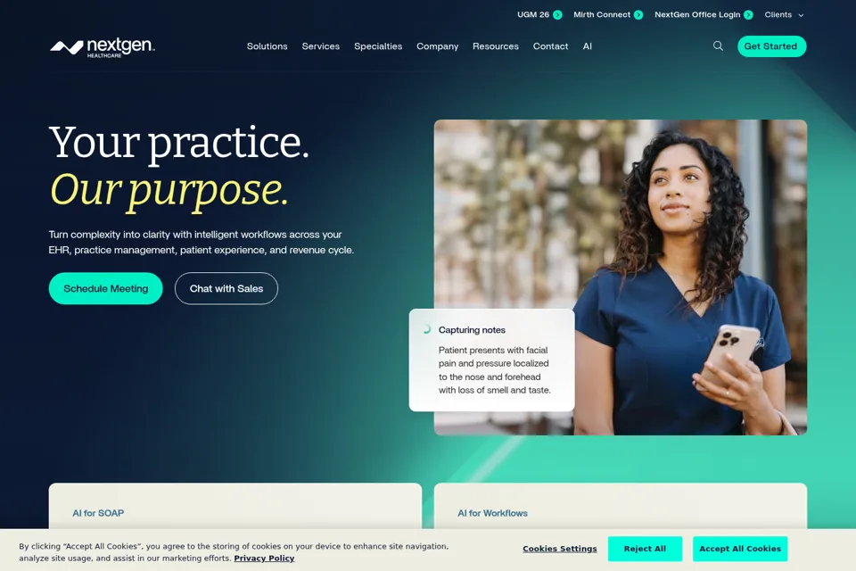 Aperçu de la landing page