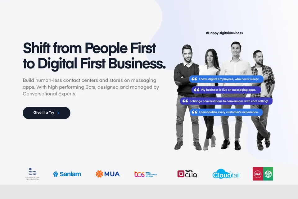 Aperçu de la landing page
