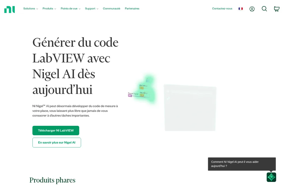 Aperçu de la landing page