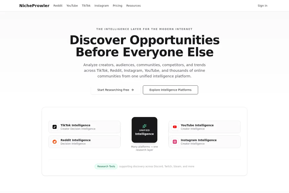 Aperçu de la landing page