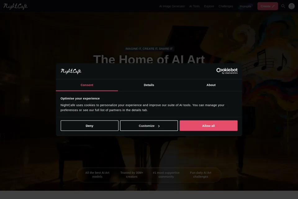 Aperçu de la landing page