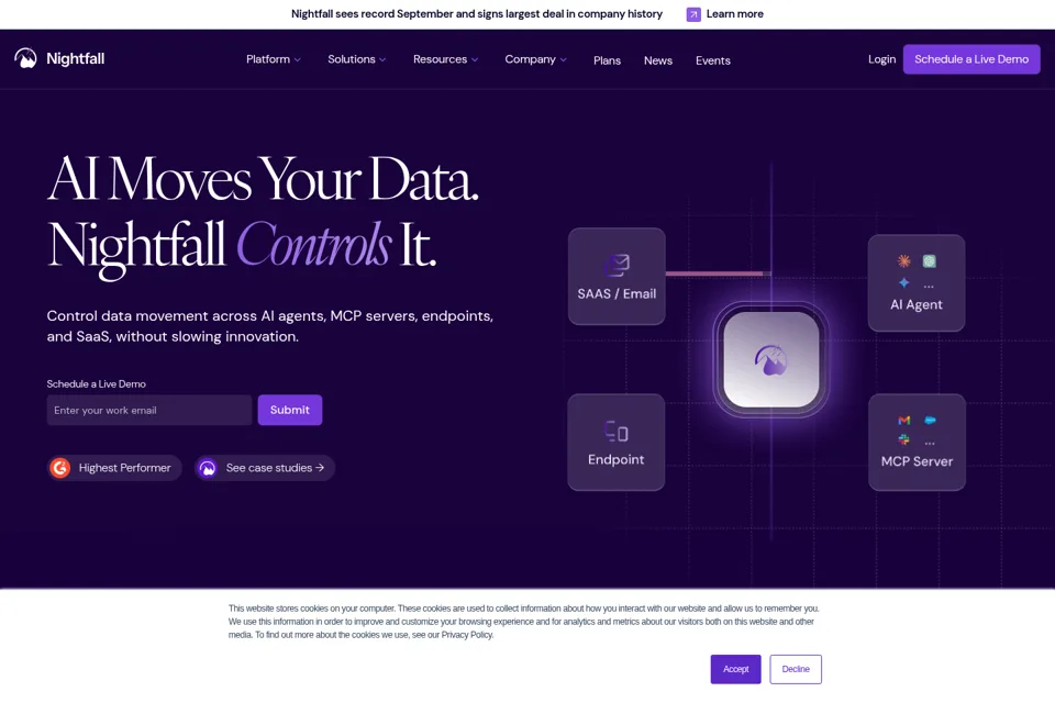 Aperçu de la landing page