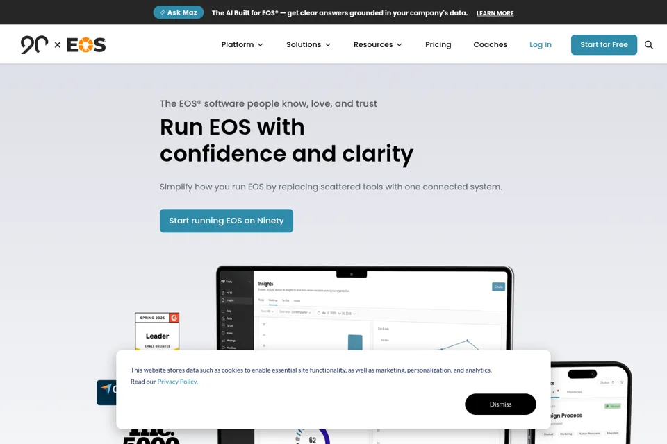 Aperçu de la landing page