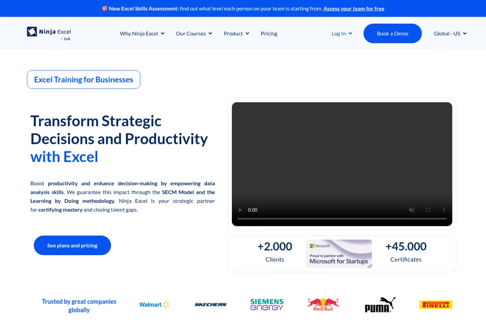 Aperçu de la landing page