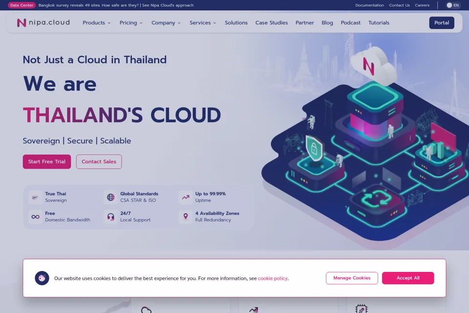 Aperçu de la landing page