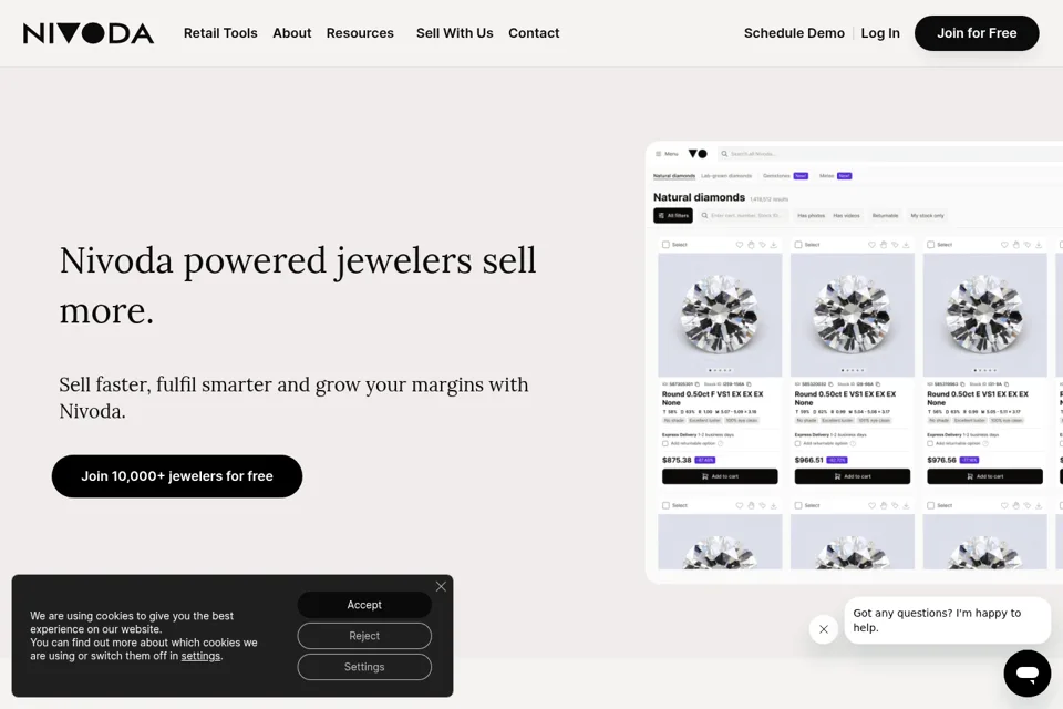 Aperçu de la landing page
