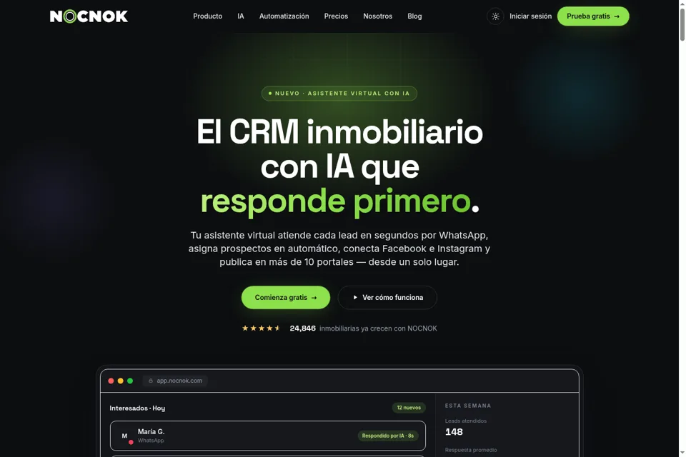Aperçu de la landing page