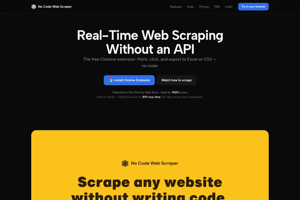 Landing page preview