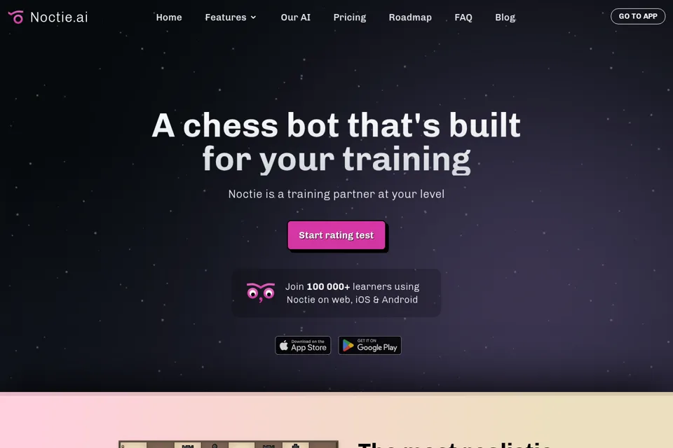 Aperçu de la landing page