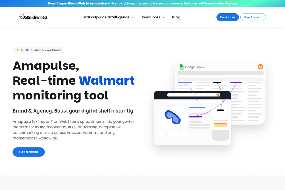 Aperçu de la landing page