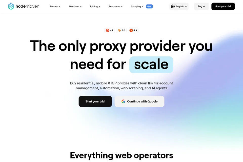 Aperçu de la landing page