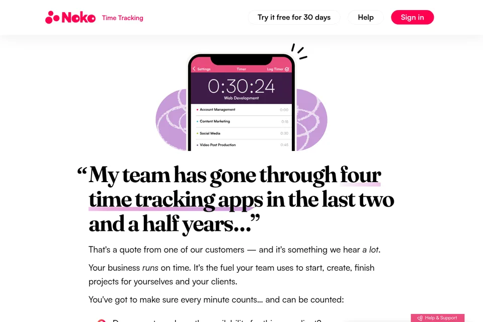 Landing page preview