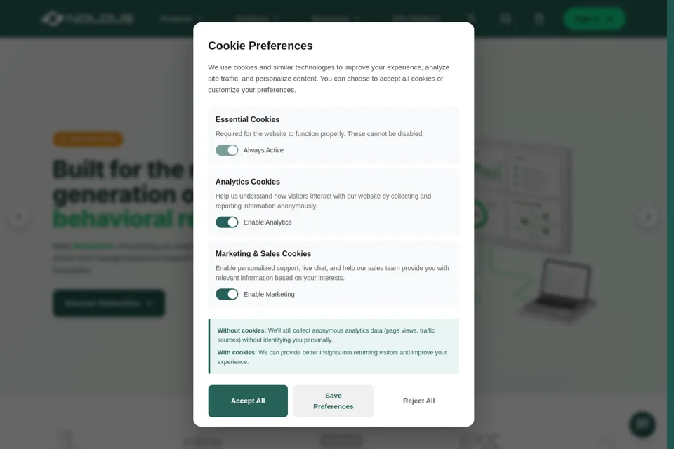 Landing page preview