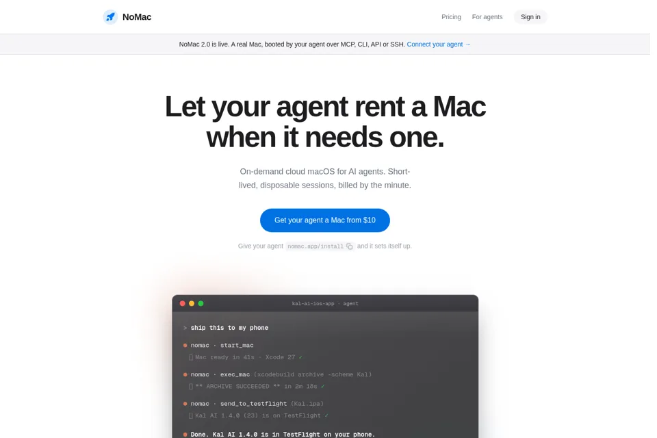 Landing page preview