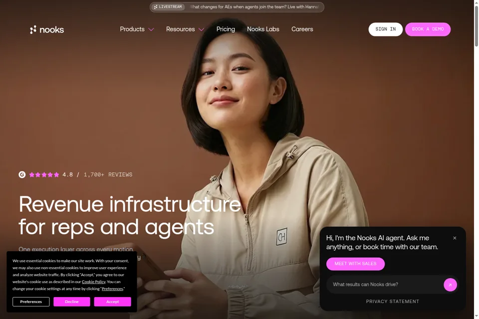 Aperçu de la landing page