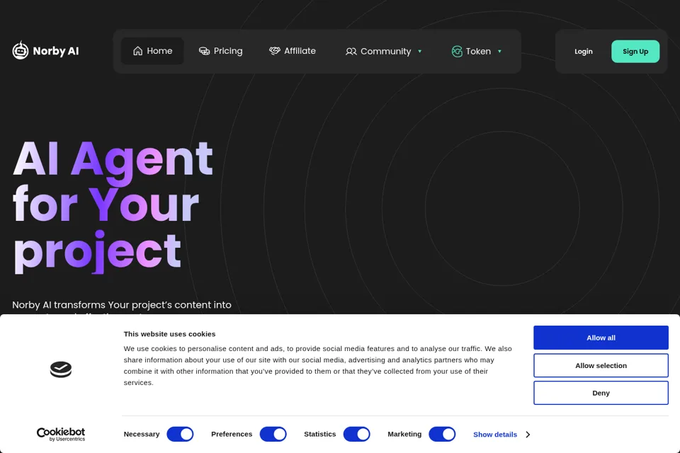 Aperçu de la landing page