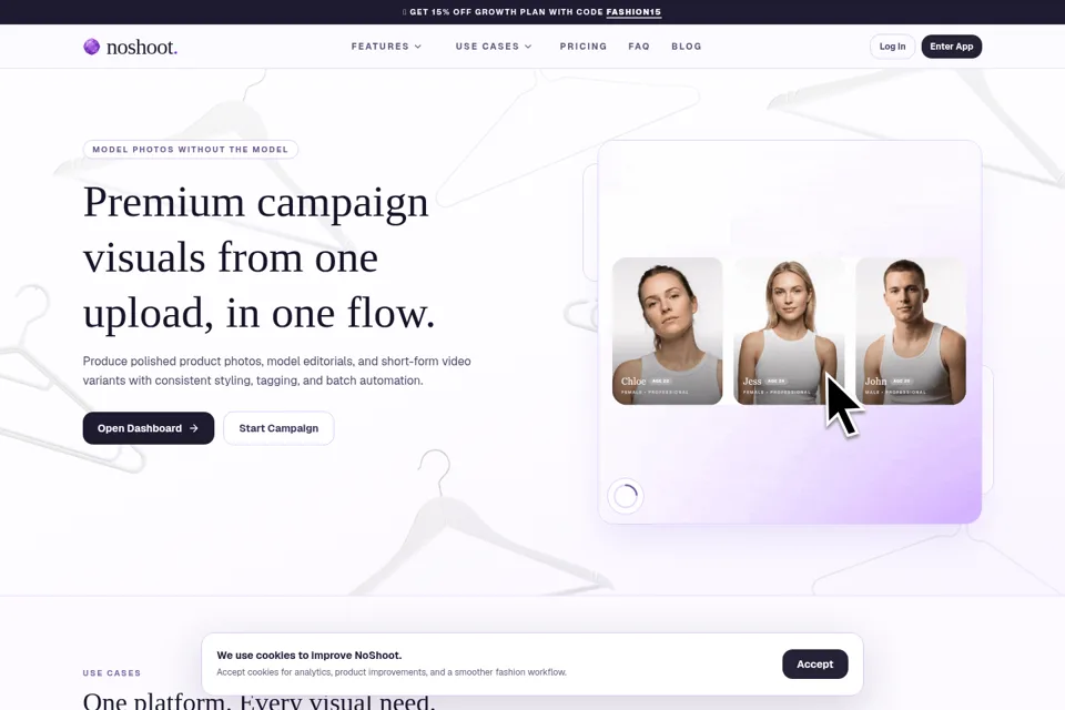 Aperçu de la landing page
