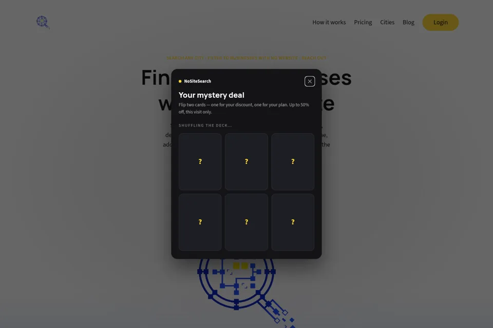 Aperçu de la landing page