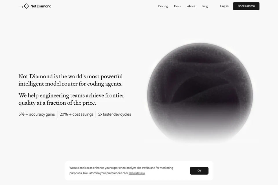 Aperçu de la landing page