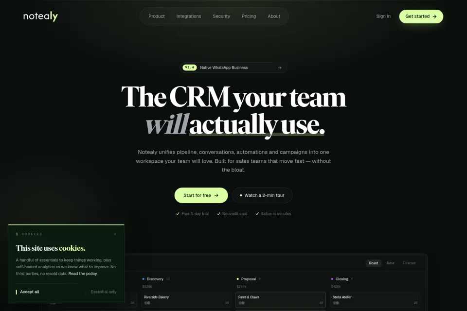 Landing page preview