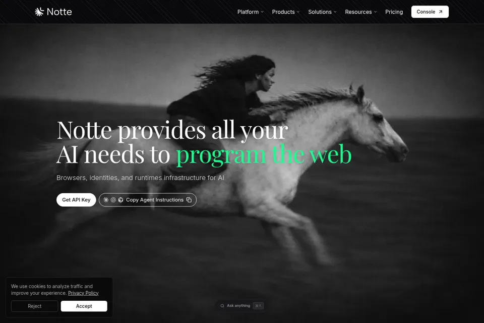 Aperçu de la landing page