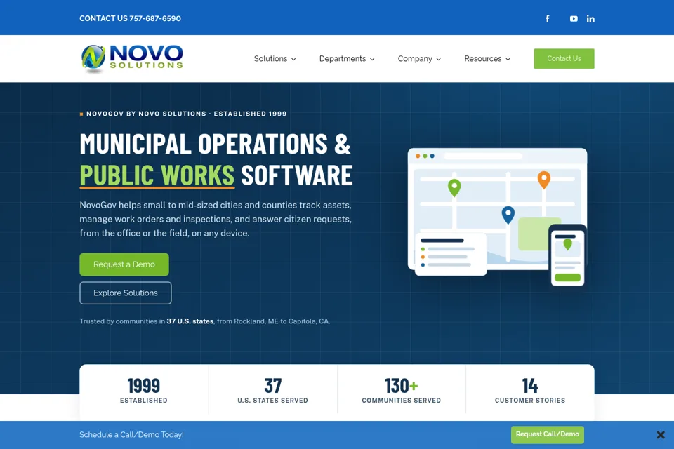 Aperçu de la landing page