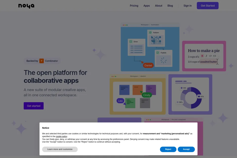 Aperçu de la landing page