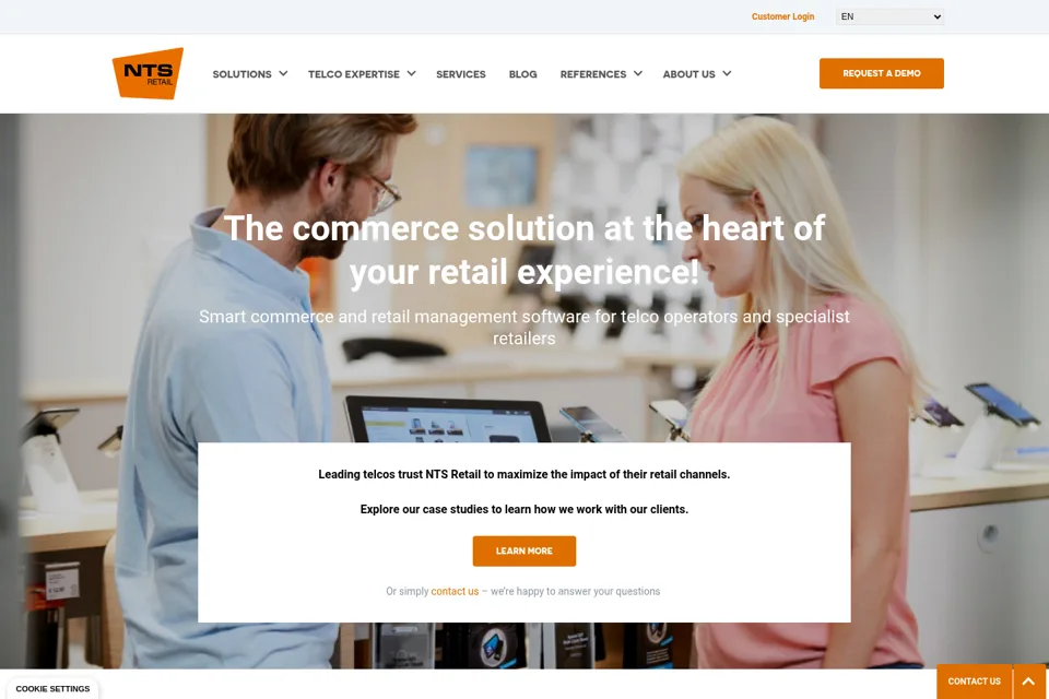 Aperçu de la landing page