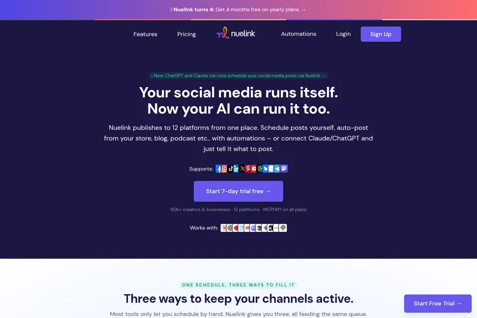 Aperçu de la landing page