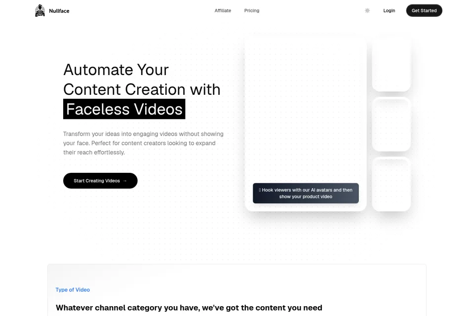 Landing page preview