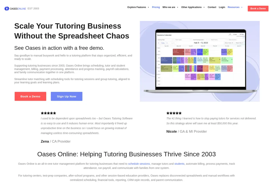 Landing page preview