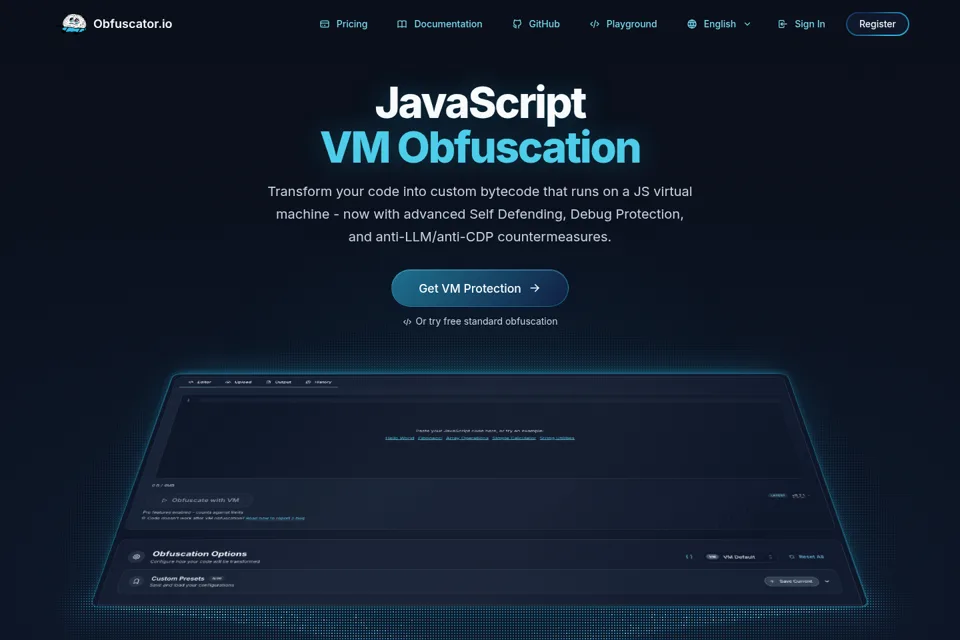 Landing page preview