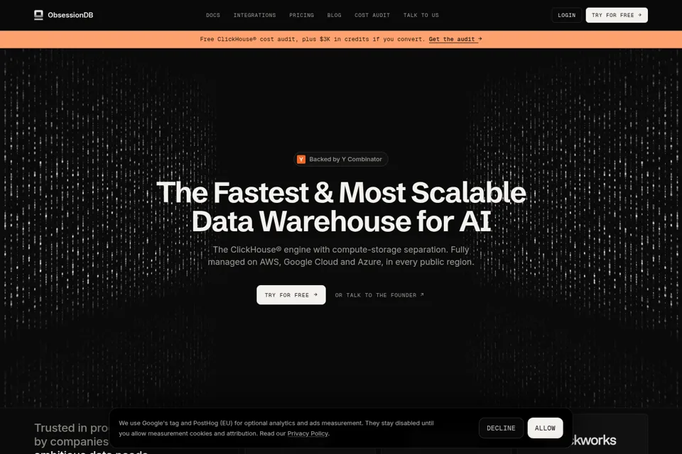 Aperçu de la landing page