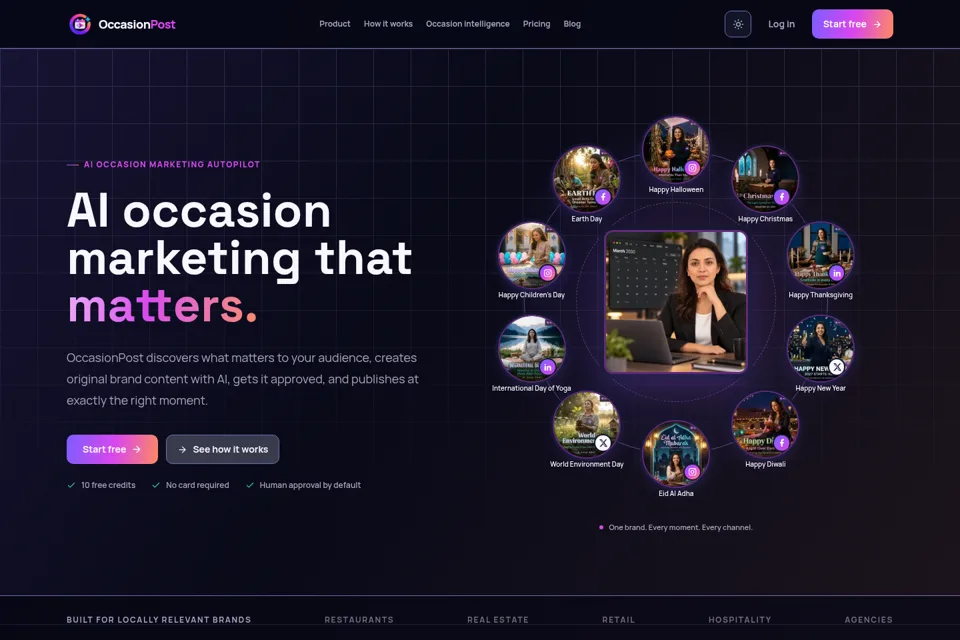 Aperçu de la landing page