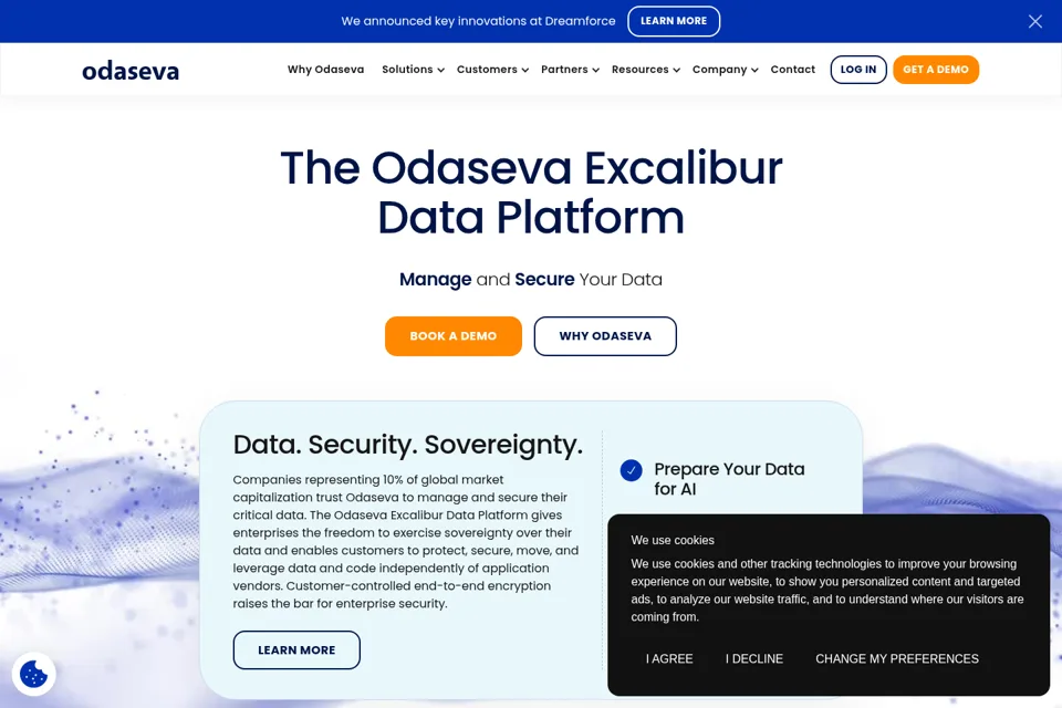Aperçu de la landing page