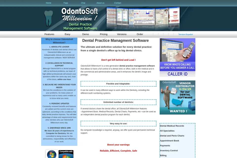 Aperçu de la landing page
