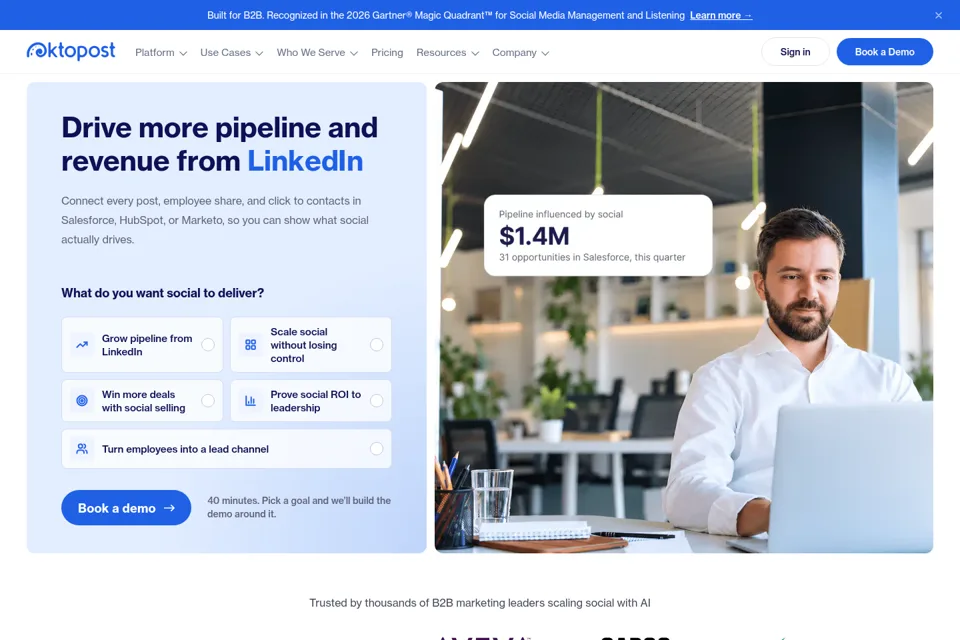 Landing page preview
