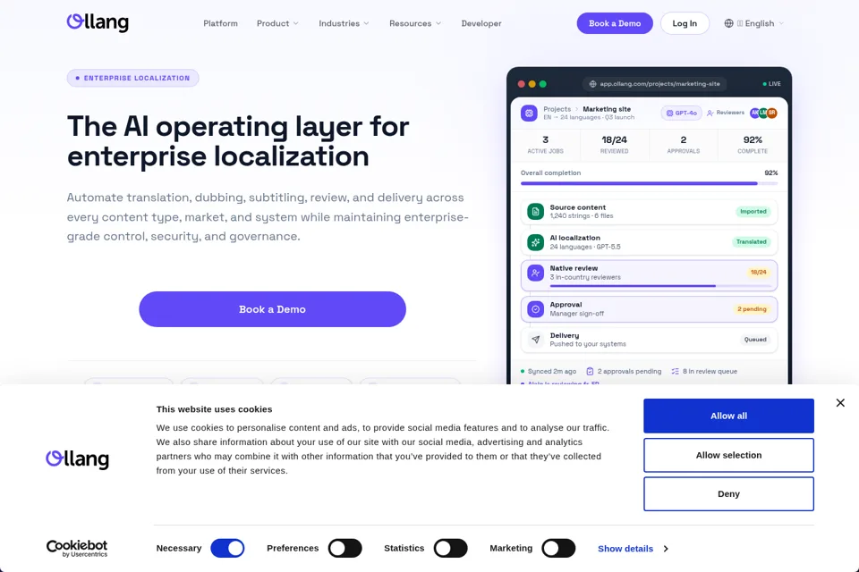 Landing page preview