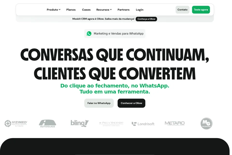 Aperçu de la landing page