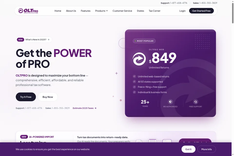 Landing page preview