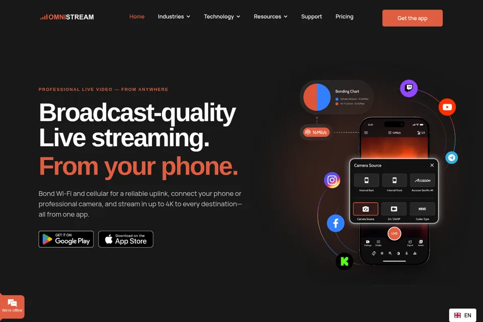 Aperçu de la landing page